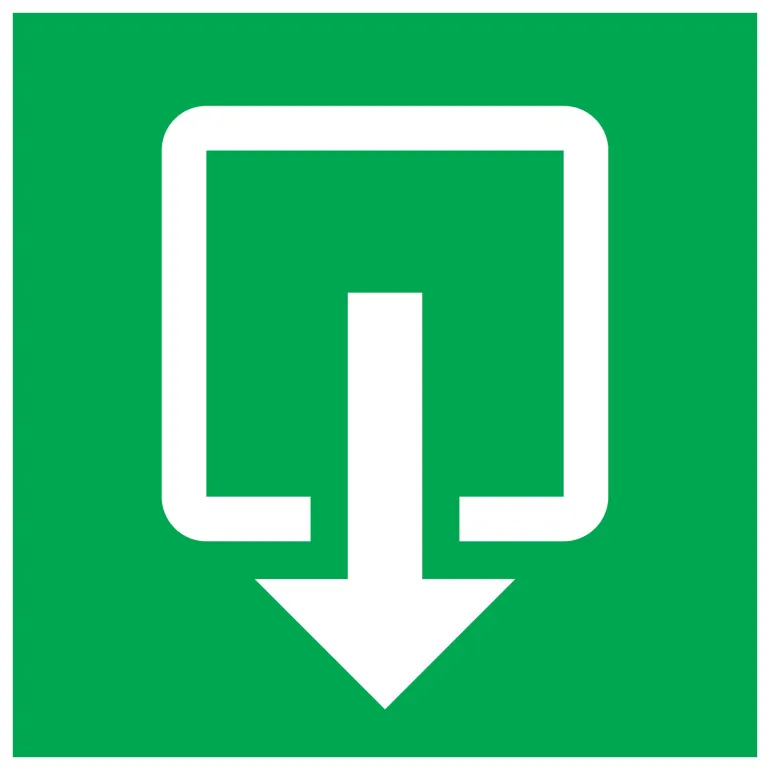 Pictogram normale uitgang 20 x 20 cm