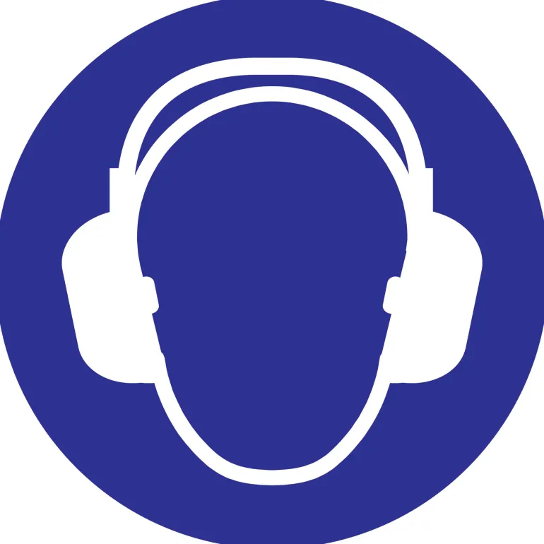 Pictogram oorbescherming Ø 18 cm