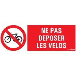 Pictogram pas déposer vélos 33 x 12 cm