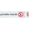 Pictogram portable interdit aluminium