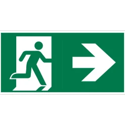 Pictogram rechtsaf 15 x 30 cm