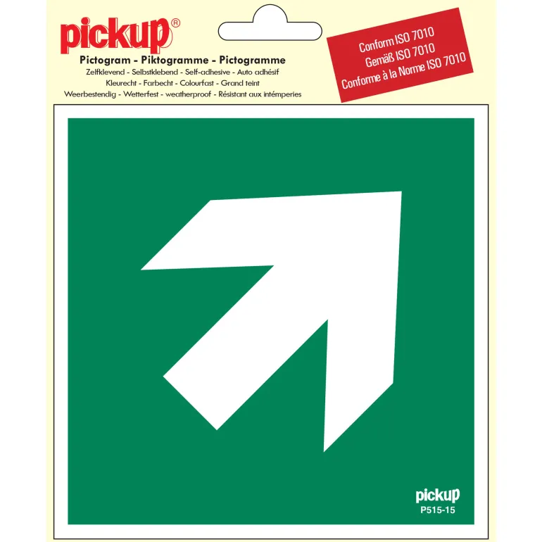 Pictogram richtingspijl 45° 15 x 15 cm