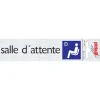 Pictogram salle d'attente aluminium 16,5 x 4,4 cm