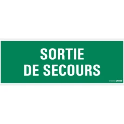 Pictogram sortie de secours 33 x 12 cm