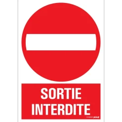 Pictogram sortie interdite 23 x 33 cm
