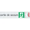 Pictogram sortie secours aluminium 16,5 x 4,4 cm