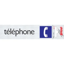 Pictogram téléphone aluminium 16,5 x 4,4 cm