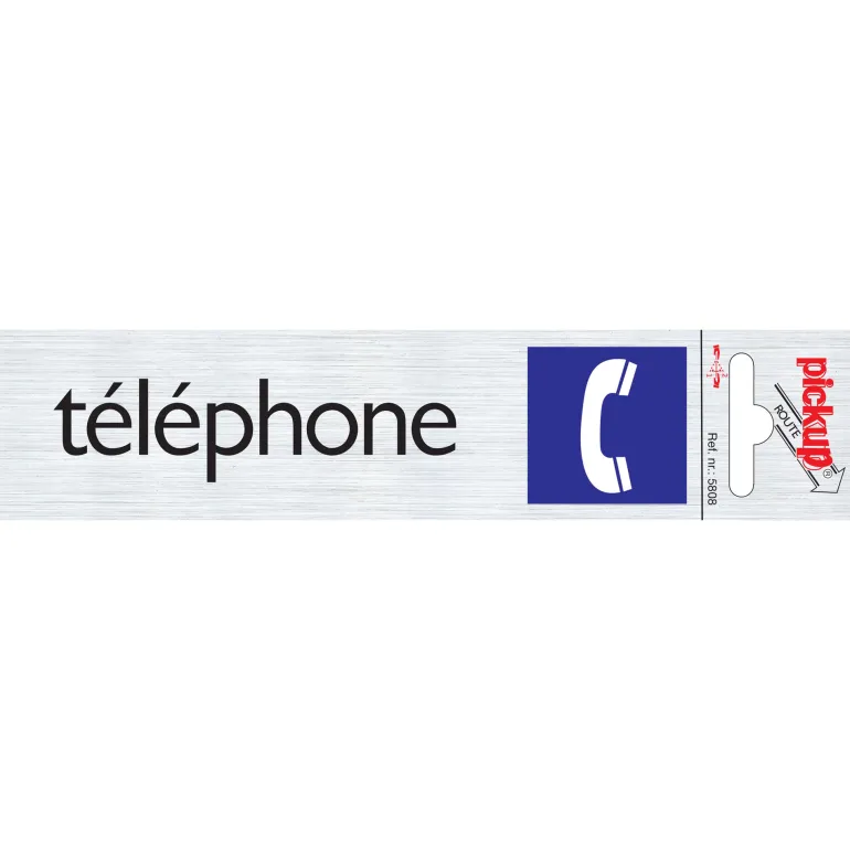 Pictogram téléphone aluminium 16,5 x 4,4 cm