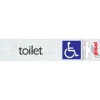 Pictogram toilet + rolstoel aluminium 6,5 x 4,4 cm