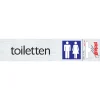 Pictogram toiletten aluminium 16,5 x 4,4 cm
