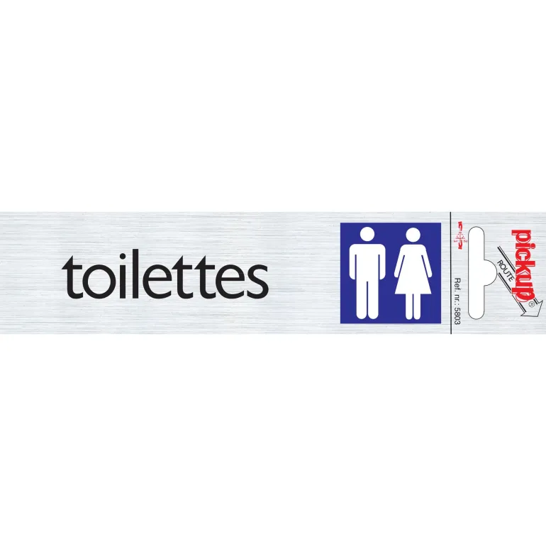 Pictogram toilettes aluminium 16,5 x 4,4 cm