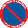 Pictogram uitrit voertuigen Ø 18 cm