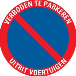Pictogram uitrit voertuigen Ø 18 cm