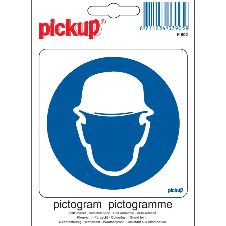 Pictogram veiligheidshelm 10 x 10 cm