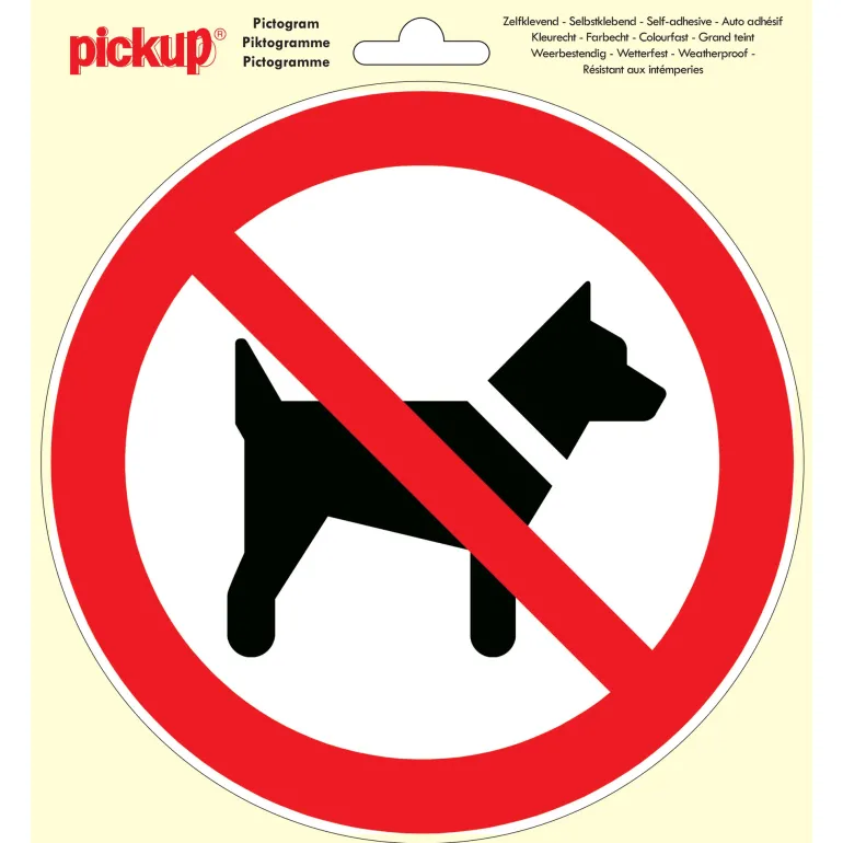 Pictogram verbod honden Ø 20 cm