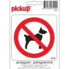 Pictogram verbod honden 10 x 10 cm