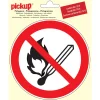Pictogram verbod vuur Ø 15 cm