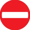 Pictogram verboden doorgang  Ø 18 cm