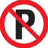Pictogram verboden te parkeren Ø 18 cm