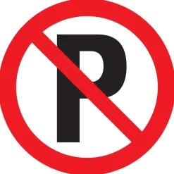 Pictogram verboden te parkeren Ø 18 cm