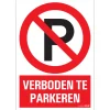 Pictogram verboden te parkeren 23 x 33 cm
