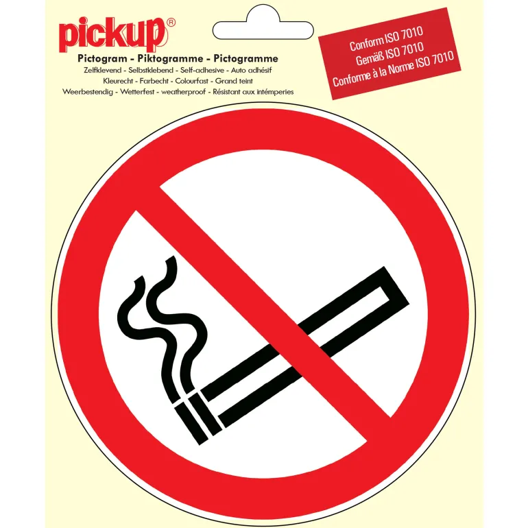 Pictogram verboden te roken Ø 15 cm
