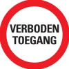 Pictogram verboden toegang 30 cm