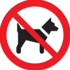 Pictogram verboden voor honden 30 cm