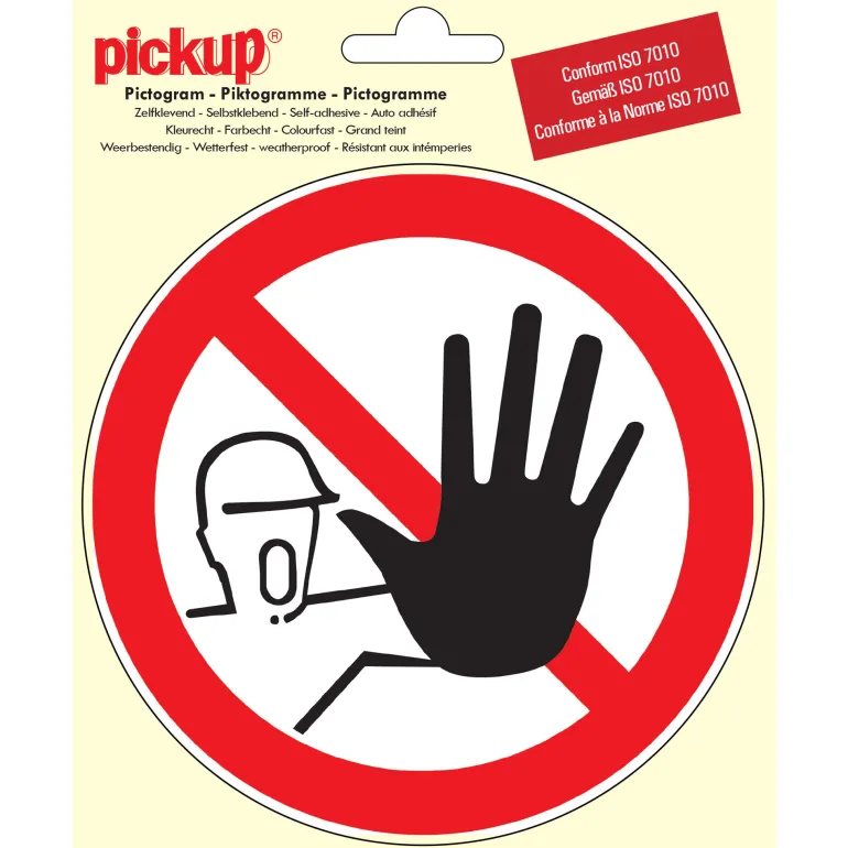 Pictogram verboden voor onbevoegden Ø 15 cm