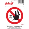 Pictogram verboden voor onbevoegden 10 x 10 cm