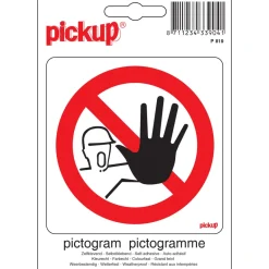 Pictogram verboden voor onbevoegden 10 x 10 cm