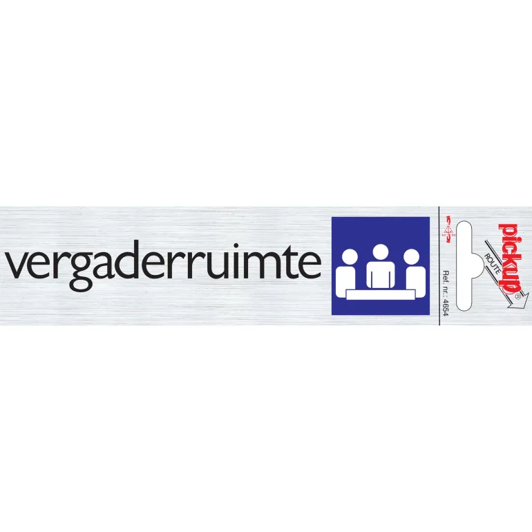Pictogram vergaderruimte aluminium 16,5 x 4,4 cm