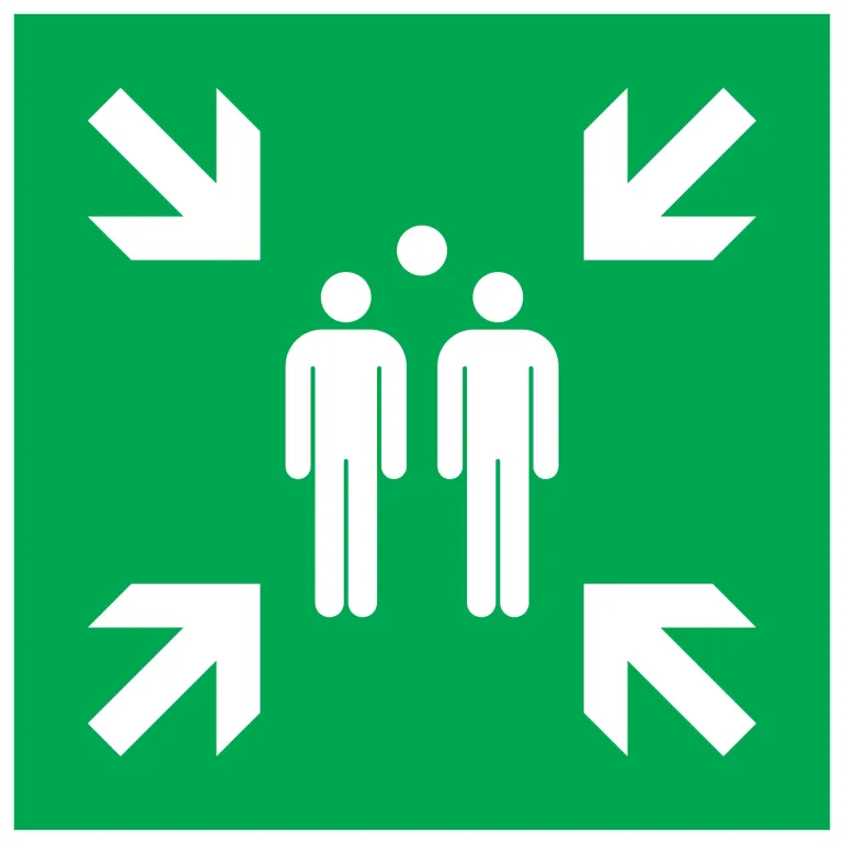 Pictogram verzamelpunt 20 x 20 cm