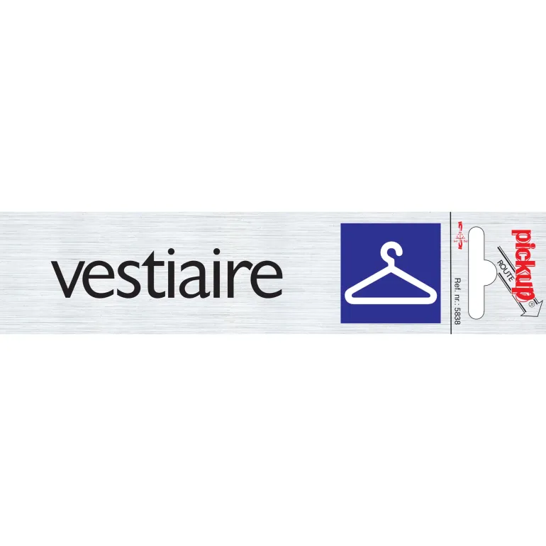Pictogram vestiaire aluminium 16,5 x 4,4 cm