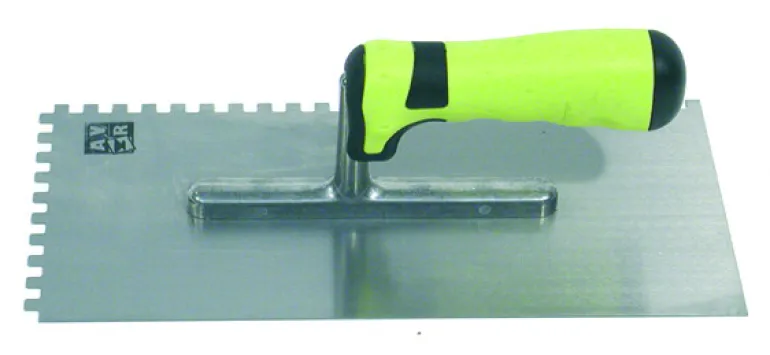 Pleistertruweel getand met 2 componenten handgreep 280 x 130 mm