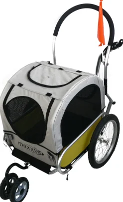 Plooibare aluminium trailer/jogger voor hond