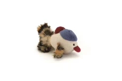 Pluche kattenspeeltje wavy met chip 10 cm