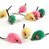 Pluche speelmuisjes colori 5 cm