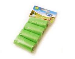 Poepzakjes bio rol groen 4 x 20 stuks