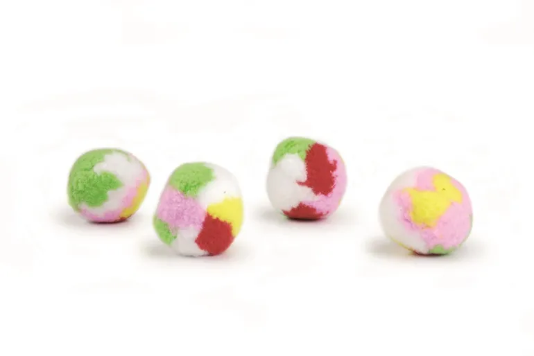 Pomponballetje met catnipzakje 4 stuks