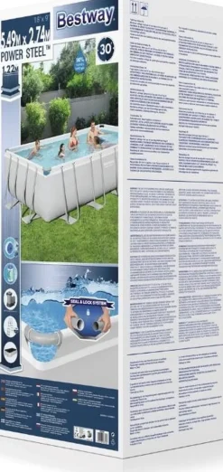 Power Steel Pool rechthoekig 488x244 cm
