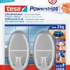 Powerstrips zelfklevende haak ovaal mat chroom