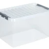 Q - line opbergbox 62 L transparant / metaal