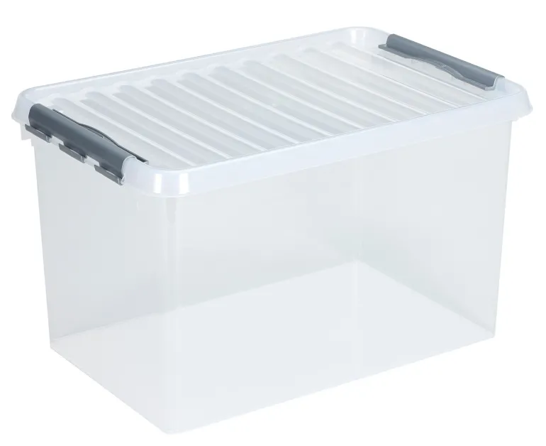 Q - line opbergbox 62 L transparant / metaal