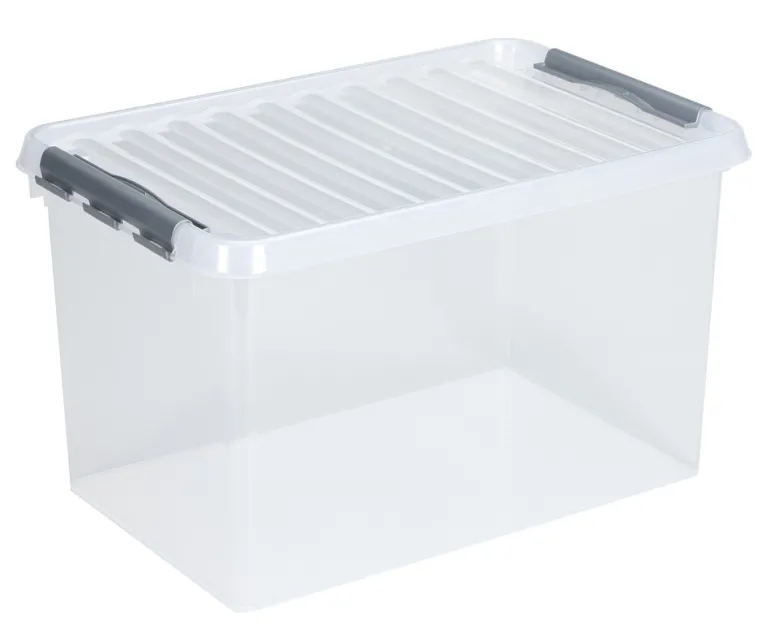 Q - line opbergbox 62 L transparant / metaal