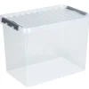 Q - line opbergbox 72 L transparant / metaal