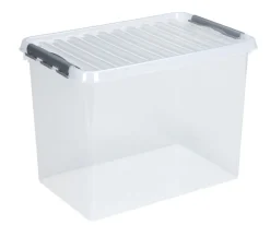 Q - line opbergbox 72 L transparant / metaal