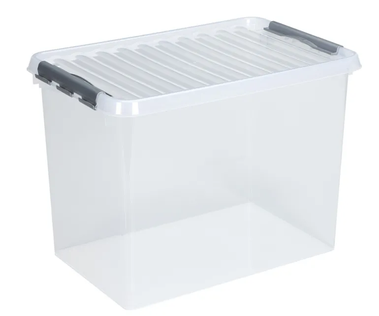 Q - line opbergbox 72 L transparant / metaal