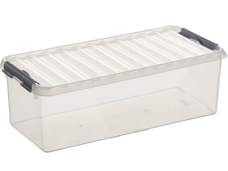 Q - line opbergbox 9,5 L transparant / metaal