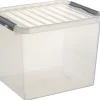 Q - line opbergbox 52 L wit transparant